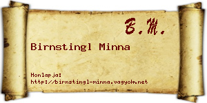 Birnstingl Minna névjegykártya